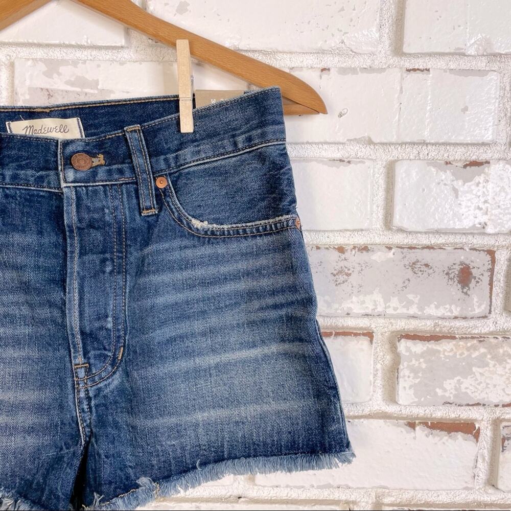 Madewell  90s Dad Jean Button Fly Glenmore Wash Shorts 25